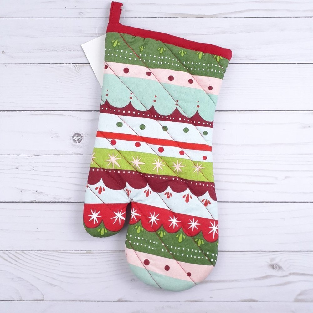 Oven Mitt Barbeque BBQ Grill Cooking Holiday Stripe - Picture 2 of 2